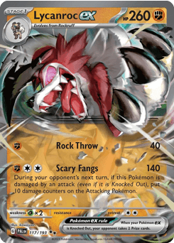 Lycanroc ex 117/193 — Paldea Evolved