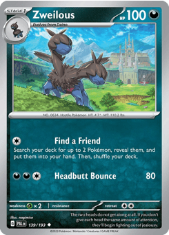 Zweilous 139/193 — Paldea Evolved