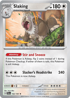 Slaking Pokémon card