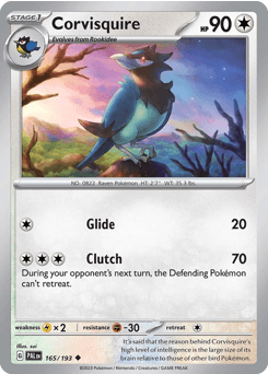 Corvisquire Pokémon card