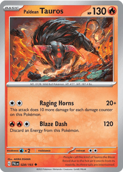 Paldean Tauros 28/193 — Paldea Evolved