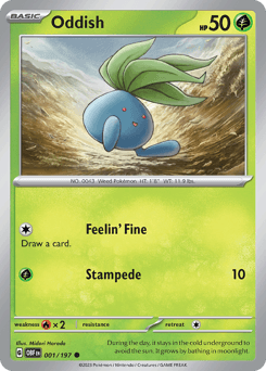 Oddish 1/197 — Obsidian Flames