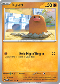 Diglett 103/197 — Obsidian Flames