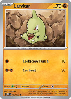 Larvitar 105/197 — Obsidian Flames