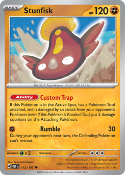 Stunfisk 112/197 — Obsidian Flames