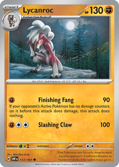 Lycanroc 117/197 — Obsidian Flames