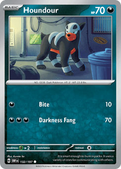 Houndour 132/197 — Obsidian Flames