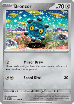 Bronzor 144/197 — Obsidian Flames