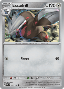 Excadrill 147/197 — Obsidian Flames