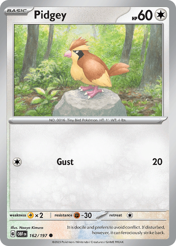 Pidgey 162 Obsidian Flames