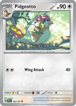 Pidgeotto 163/197 — Obsidian Flames