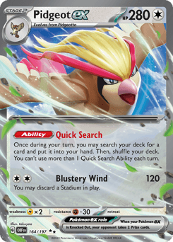 Pidgeot ex 164/197 — Obsidian Flames