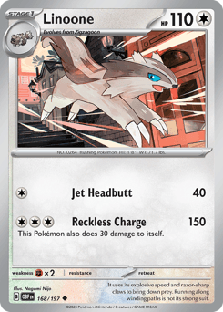 Linoone 168/197 — Obsidian Flames