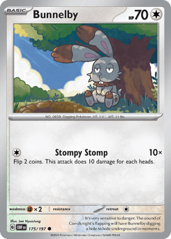 Bunnelby 175/197 — Obsidian Flames