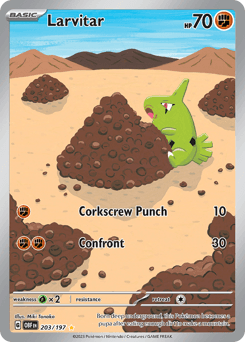 Larvitar 203/197 — Obsidian Flames
