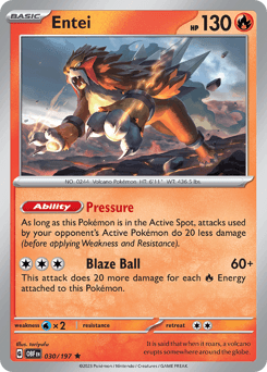 Entei 30/197 — Obsidian Flames