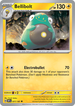 Bellibolt 77/197 — Obsidian Flames