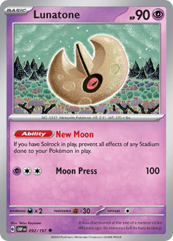 Lunatone 92/197 — Obsidian Flames