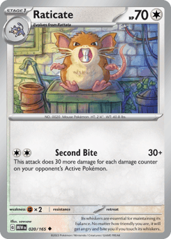 Raticate 20/165 — 151