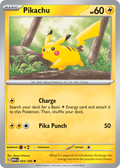 Pikachu 25/165 — 151