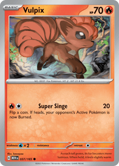 Vulpix 37/165 — 151