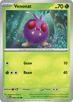 Venonat Pokémon card