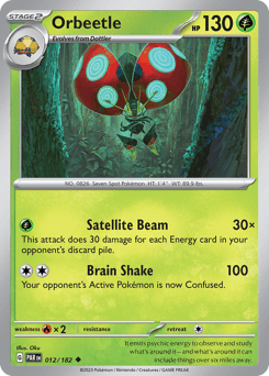 Orbeetle Pokémon card