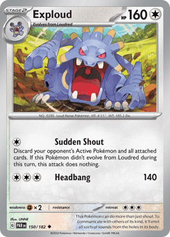 Exploud Pokémon card