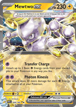Mewtwo ex 58/182 — Paradox Rift