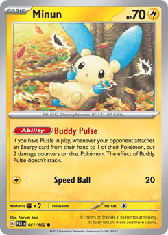 Minun Pokémon card