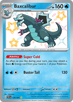 Baxcalibur Pokémon card