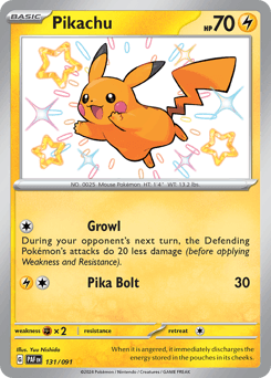 Pikachu 131/91 — Paldean Fates