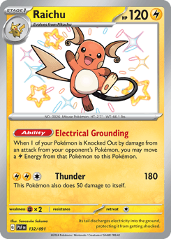 Raichu 132/91 — Paldean Fates