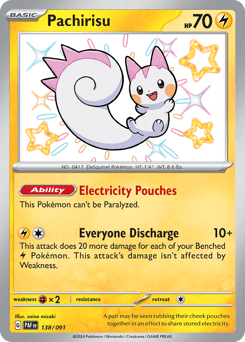 Pachirisu 138/91 — Paldean Fates