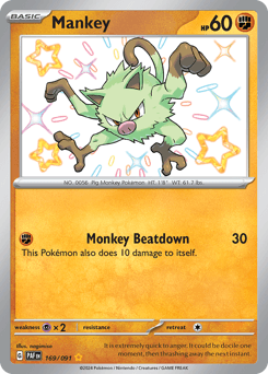 Mankey 169/91 — Paldean Fates