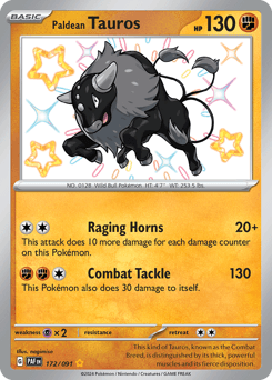 Paldean Tauros 172/91 — Paldean Fates