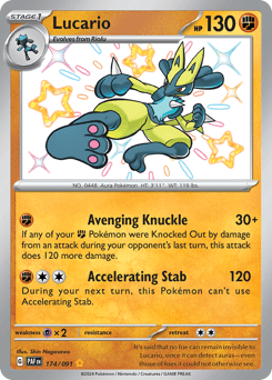 Lucario 174/91 — Paldean Fates