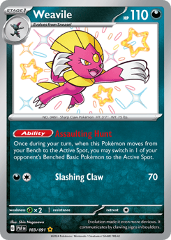 Weavile 183/91 — Paldean Fates