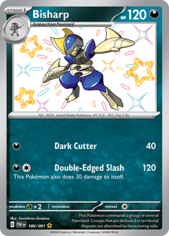 Bisharp 186/91 — Paldean Fates