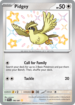 Pidgey Pokémon card