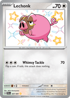 Lechonk 207/91 — Paldean Fates