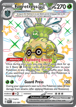 Forretress ex 212/91 — Paldean Fates