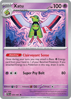 Xatu Pokémon card