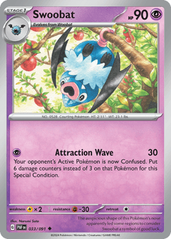 Swoobat 33/91 — Paldean Fates