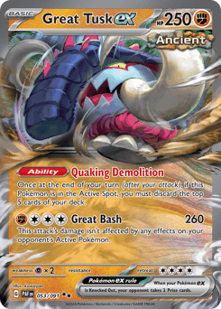 Great Tusk ex 53/91 — Paldean Fates