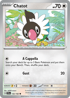 Chatot Pokémon card