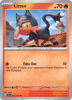 Litten Pokémon card