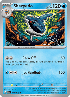Sharpedo Pokémon card