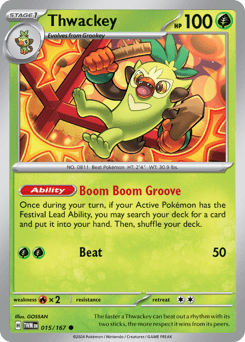 Thwackey Pokémon card