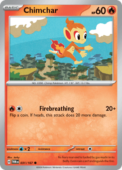 Chimchar Pokémon card